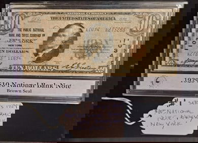 $10 National Bank Note - New York