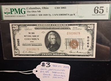 $20 National Bank Note - Columbus