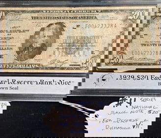 $20 Federal Reserve Bank Note - Richmond