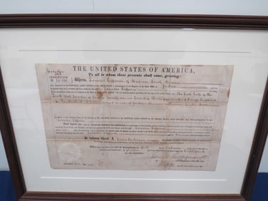 1859 U.S. Land Grant Pres. James Buchanan