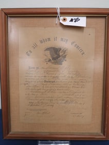 Civil War Discharge 1863 Chatman Tenn. Mt. O.V.I.