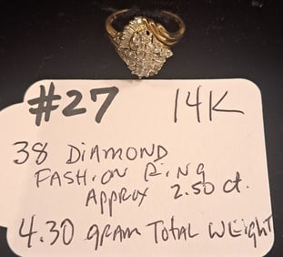 14K Diamond Fashion Ring