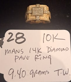 10K/14K Diamond Pave Ring