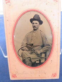 Occupational Man with Whip Tintype