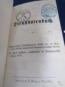 1869 German Servant Book