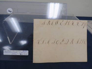 1856 Early Calligraphy, Brownsville, Ohio