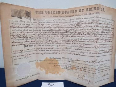 1857 Bounty Land Grant to Soldiers