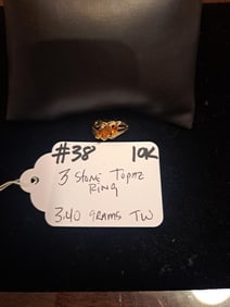 3 Stone Topaz Ring