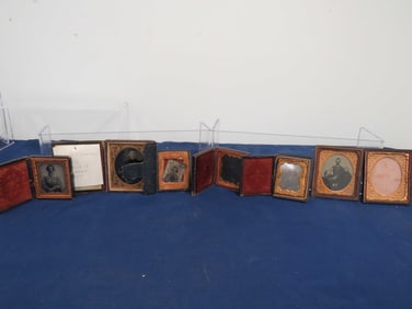 Bag of Misc. Tintypes w/ Case