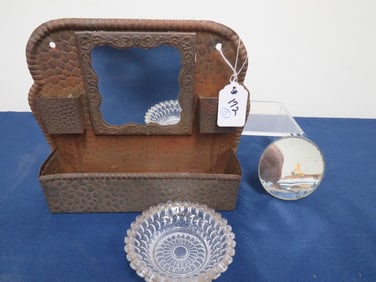 Civil War Comb Case, Glass Holder, Paris Bronze Mi