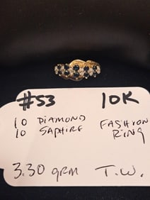 Diamond & Saphire Fasion Ring