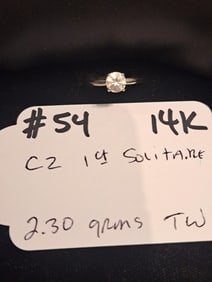 1ct Solitare CZ Ring