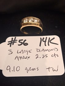 Diamond Ring (3 Lrg Diamonds)