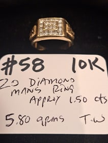 20 Diamond Mens Ring