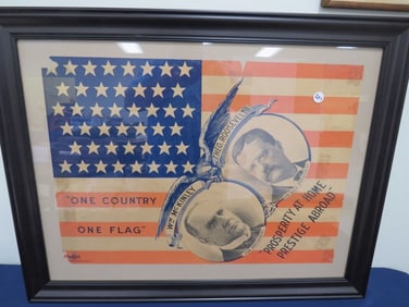 Wm McKinley Theo. Roosevelt Political Campaign Pap