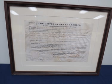Land Grant - Pres. John Tyler (1841)
