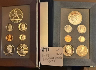 1992 + 1994 Prestige Proof Sets