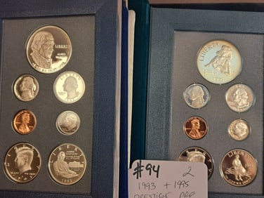 1993 + 1995 Prestige Proof Sets