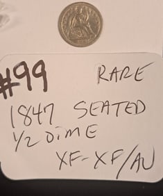 1847 Seated Half Dime