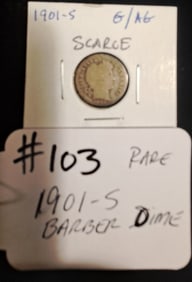 1901-S Barber Dime