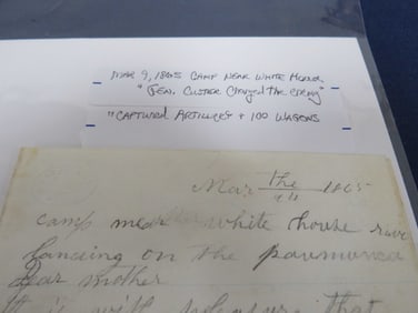 Civil War Letter – Gen. Custer Charged The Enemy