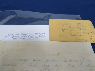 Civil War Letter – Rebels Turned Back Gen. Sheridan