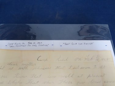 Civil War Letter – New Equipment For Hard Fights