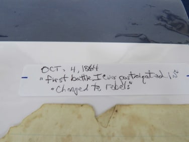 Civil War Letter - First Battle I Ever Participate