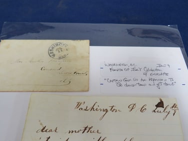 Civil War Letter - Fourth of July Celebration