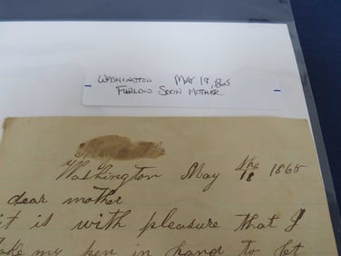 Civil War Letter - Furlough Soon Mother