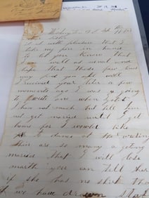 Civil War Letter - Year Since First Battle