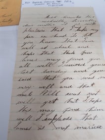 Civil War Letter - Sickness In Family