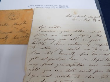 Civil War Letter - Don't Send Stationary or Stamps