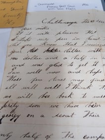 Civil War Letter - Furlow Very Soon / Will Send Mo