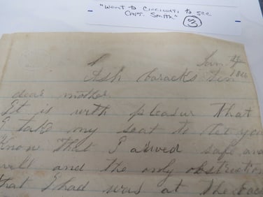 Civil War Letter - Friend to Ride to Staunton / We