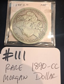 1890-CC Morgan Dollar