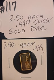 2.50 Gram Suisse Gold Bar