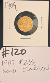 1909 $2.50 Indian Gold Coin