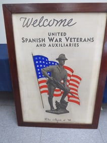 1898 Welcome Poster 'Spanish War Veterans'
