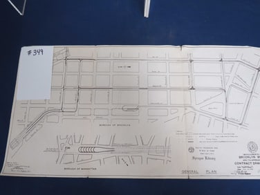Improvements Brooklyn Bridge Drawing (1943)