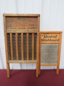 2-Wooden Washboards National Washboard Co.
