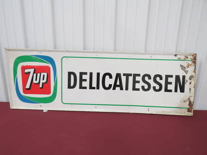 7-Up Deli Metal Sign: 1966 Stout Sign Co.