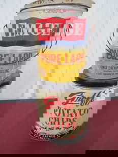 2-Advertising Tins EMGE Lard w/ Groff's Chips: A great piece to add to any collection
