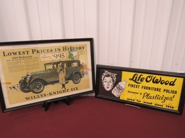 2-Framed Advert. Pics