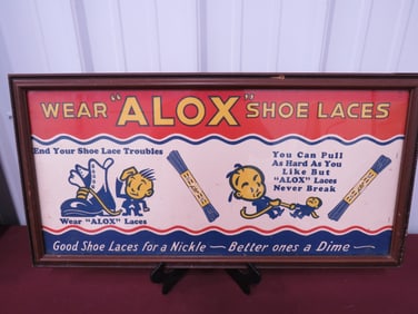 Framed Alox Shoe Lace Sign
