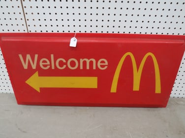 Plastic McDonald's Welcome Sign