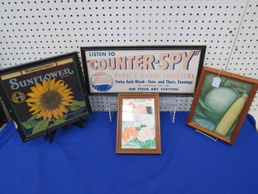 4-Framed Advertising Pieces