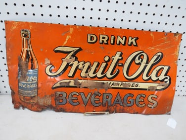 Drink Fruit-ola Beverage Sign NOS