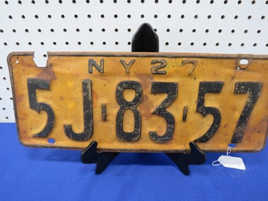 1927 License Plate