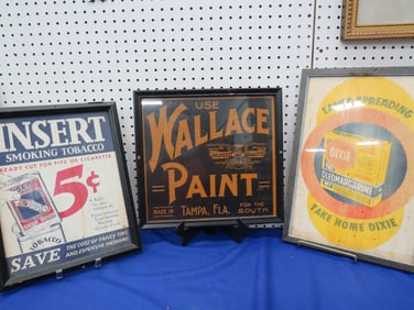 3?Framed Advert. Prints